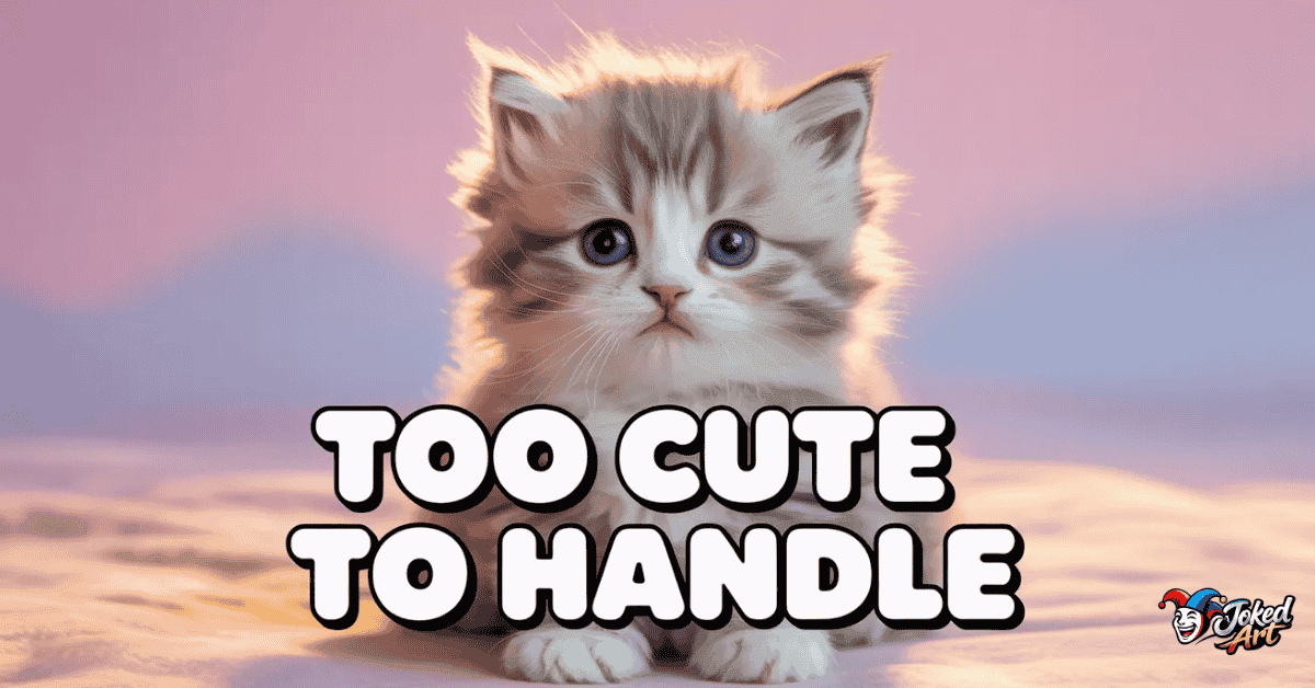 cute cat puns image of adorable kitten with soft expression and playful emotional tone
