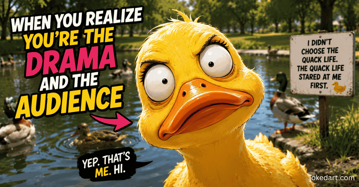Funny reaction duck meme style image for duck meme puns