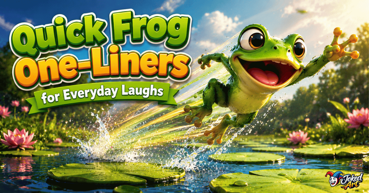 Fast-moving frog leaping dramatically across lily pads leaving motion trails behind.