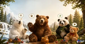 Funny, cute and clever bear puns with brown, polar, panda and teddy bears