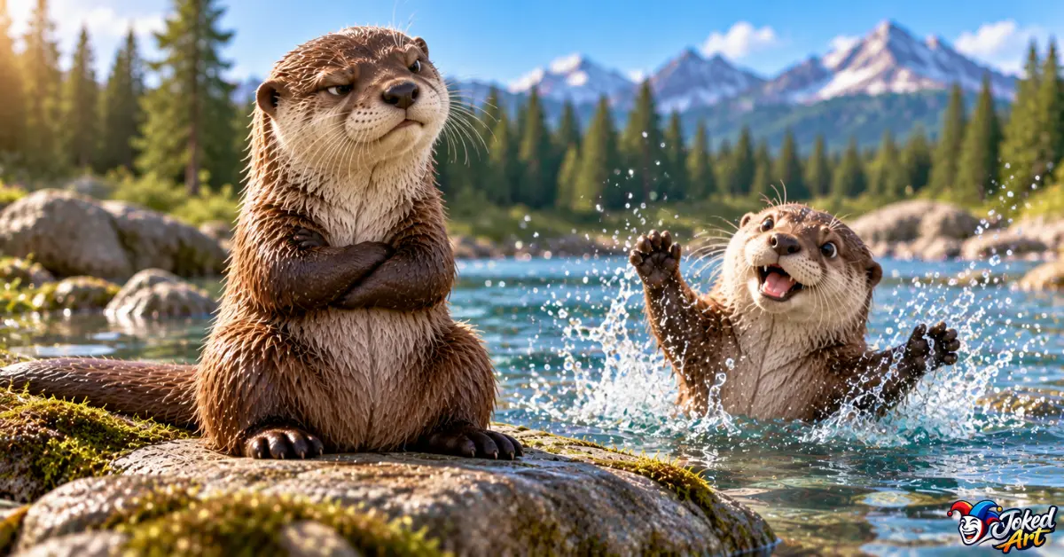 otter-memes-funny-reaction-3d.webp 3D otter giving a funny reaction beside the water