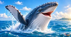 Funny whale puns and jokes illustration